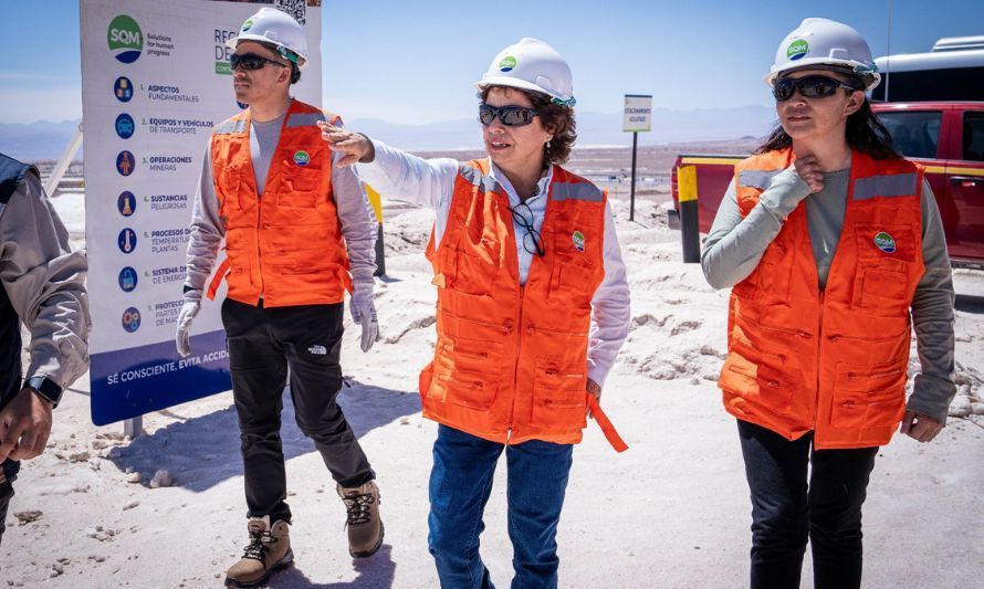 Gobierno y diputados supervisan proceso productivo de litio en Salar de Atacama