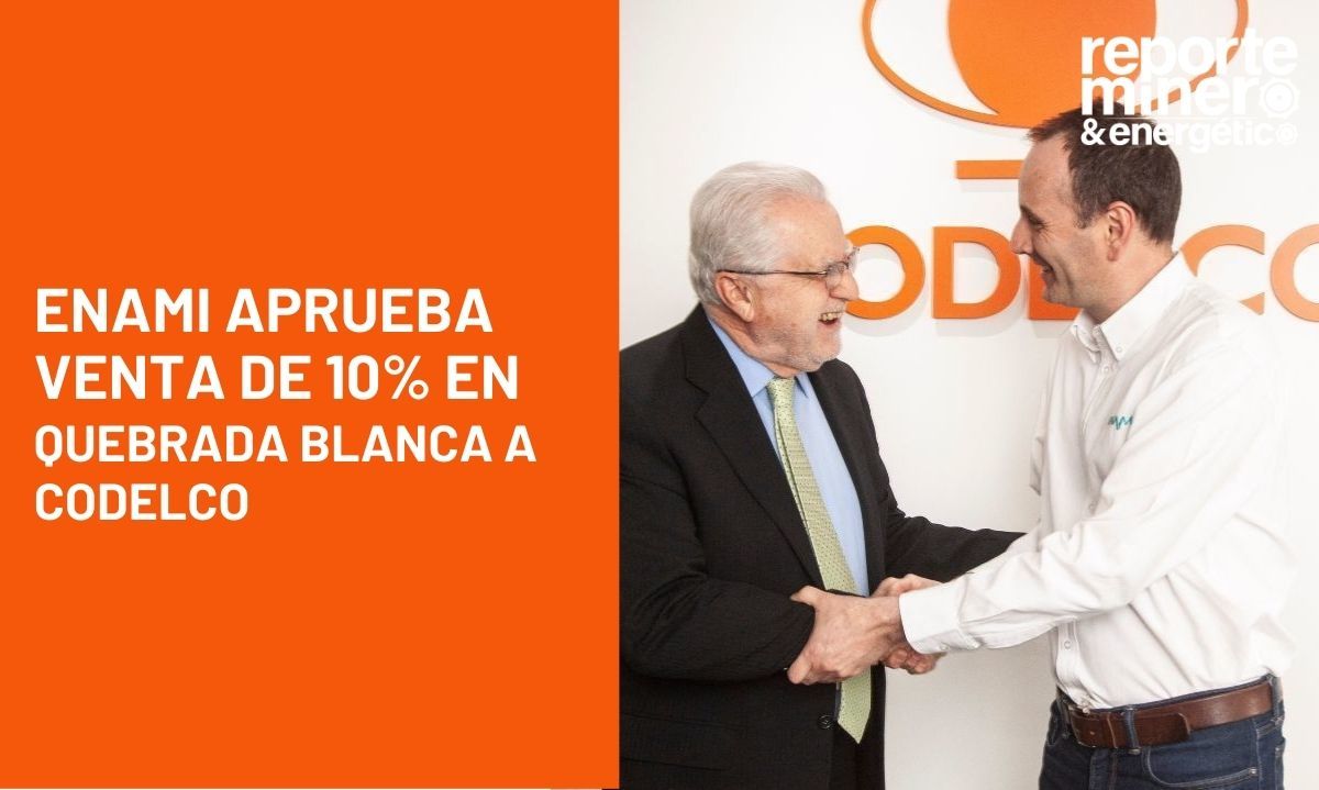 Enami aprueba venta de 10% en Quebrada Blanca a Codelco