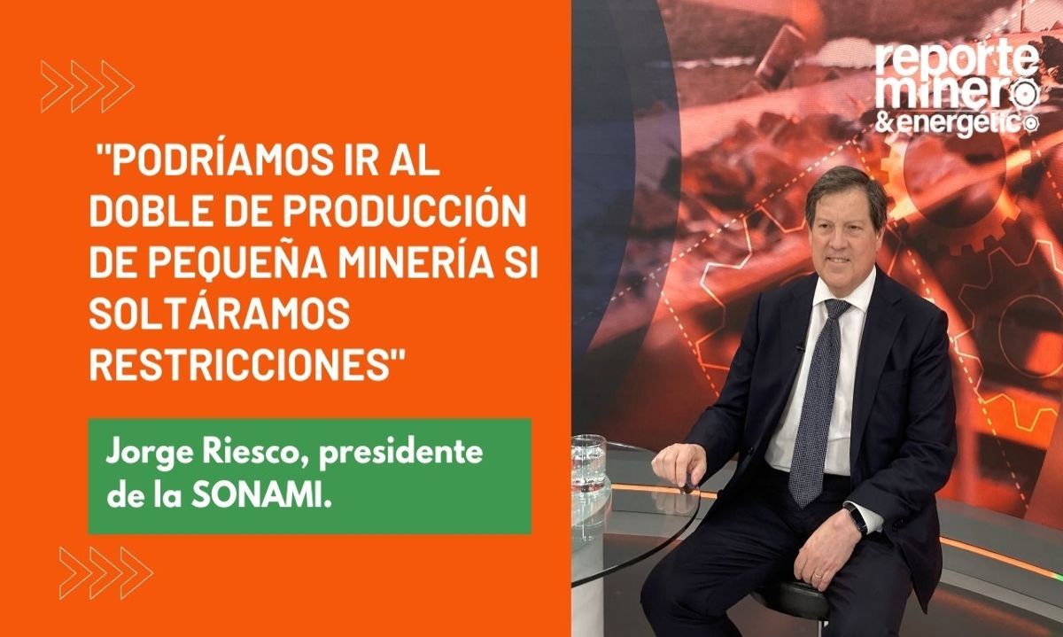 Jorge Riesgo: "Podríamos ir al doble de producción de pequeña minería si soltáramos restricciones"