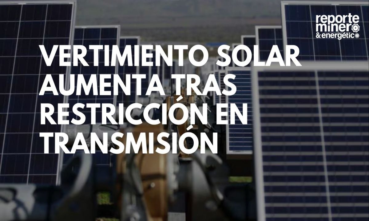 Vertimiento solar aumenta tras restricción en transmisión