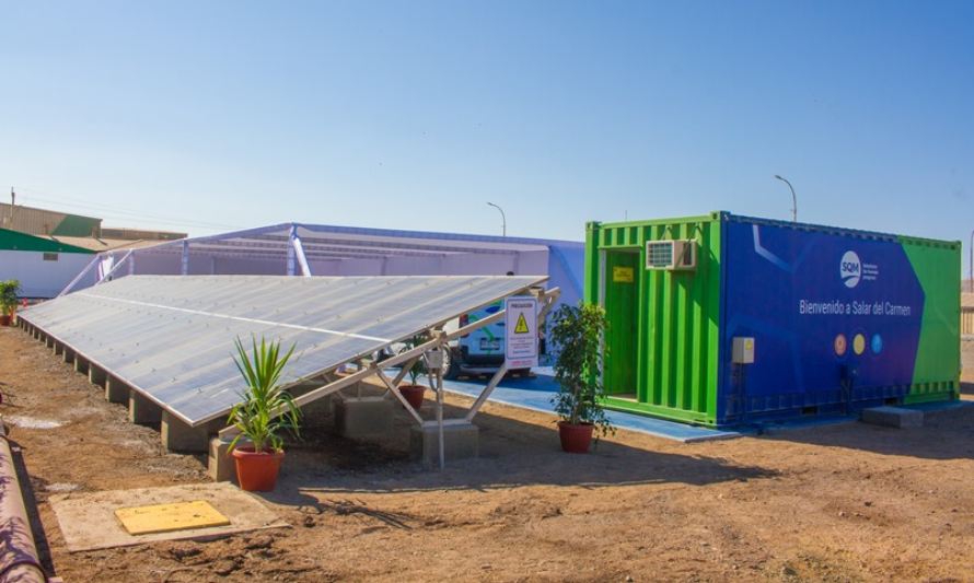 SQM inauguró el primer eco-cargador solar de Sudamérica
