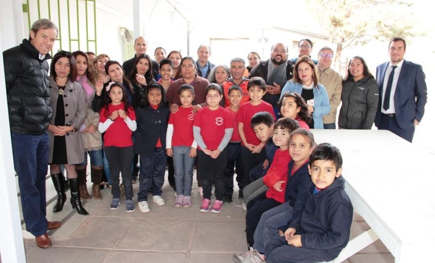 Escuela de Huechún mejora su infraestructura con apoyo de Codelco Andina